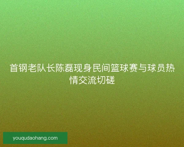 首钢老队长陈磊现身民间篮球赛与球员热情交流切磋